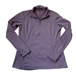 Eddie Bauer First Ascent‎ Jacket Womens Medium Purple 1/4 Zip Pullover Outdoors